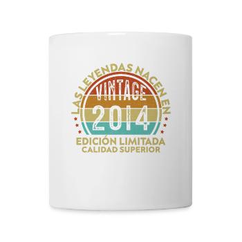 2014 Vintage Retro Geburtstagsgeschenk - Tasse - Weiß - Vorne