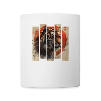 80er Jahre Retro Japanischer Tiger - Tasse - Weiß - Vorne