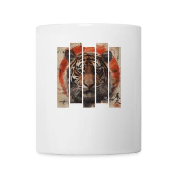 80er Jahre Retro Japanischer Tiger - Tasse - Weiß - Vorne