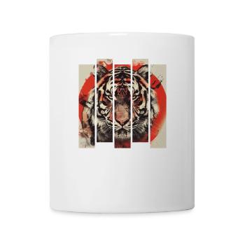 80er Jahre Retro Japanischer Tiger - Tasse - Weiß - Vorne
