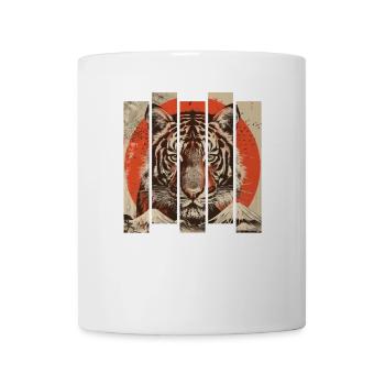 80er Jahre Retro Japanischer Tiger - Tasse - Weiß - Vorne