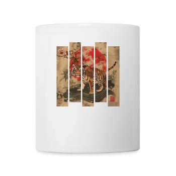 80er Jahre Retro Japanischer Tiger - Tasse - Weiß - Vorne