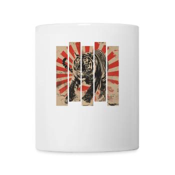 80er Jahre Retro Japanischer Tiger - Tasse - Weiß - Vorne