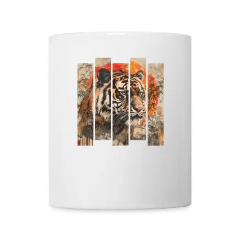 Tigre japonais rétro des années 80 - Mug blanc - blanc - Devant