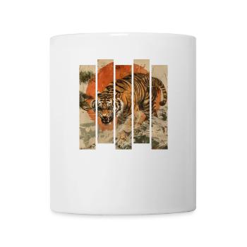 80er Jahre Retro Japanischer Tiger - Tasse - Weiß - Vorne