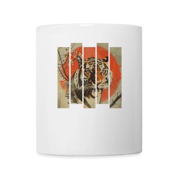 80er Jahre Retro Japanischer Tiger - Tasse - Weiß - Vorne