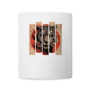 80er Jahre Retro Japanischer Tiger - Tasse - Weiß - Vorne