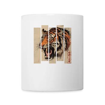 80er Jahre Retro Japanischer Tiger - Tasse - Weiß - Vorne