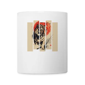 80er Jahre Retro Japanischer Tiger - Tasse - Weiß - Vorne