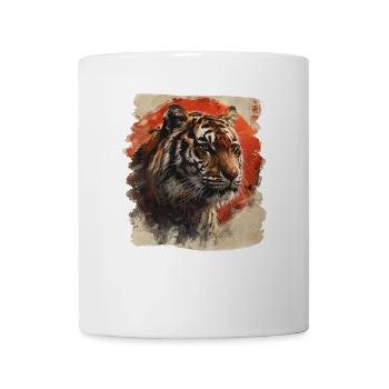 Tigre japonais rétro des années 80 - Mug blanc - blanc - Devant