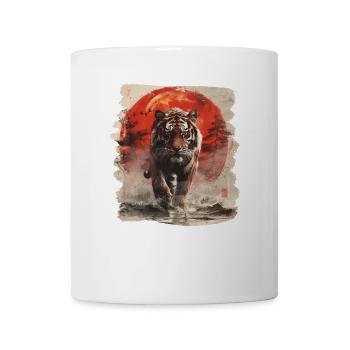 80er Jahre Retro Japanischer Tiger - Tasse - Weiß - Vorne