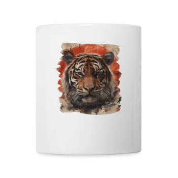 Tigre japonais rétro des années 80 - Mug blanc - blanc - Devant
