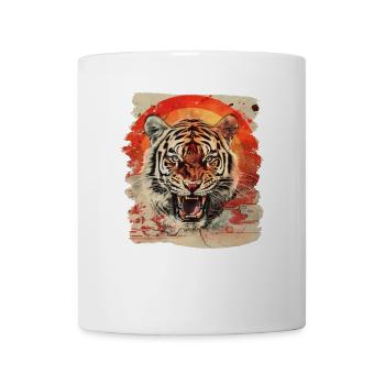 Tigre japonais rétro des années 80 - Mug blanc - blanc - Devant