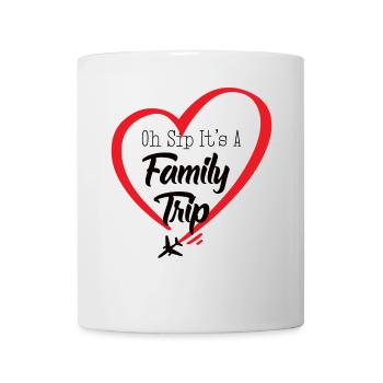 Oh Sip C’est un voyage en famille - Mug blanc - blanc - Devant