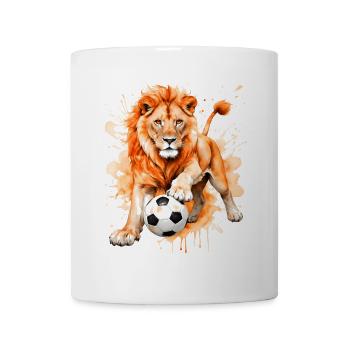 Lion Football Coloré Hollande Pays-Bas Design Print - Mug blanc - blanc - Devant