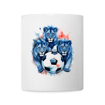 Lions Football Coloré Angleterre Animal Design Imprimer - Mug blanc - blanc - Devant