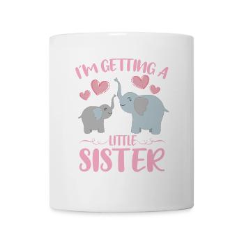Baby Sister Reveal Getting Little Sister Elephant - Mug - white - Front