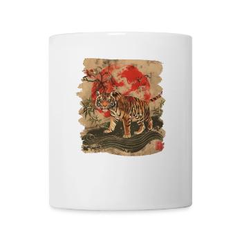 80er Jahre Retro Japanischer Tiger - Tasse - Weiß - Vorne