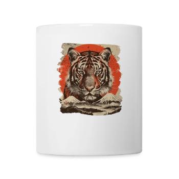 80er Jahre Retro Japanischer Tiger - Tasse - Weiß - Vorne