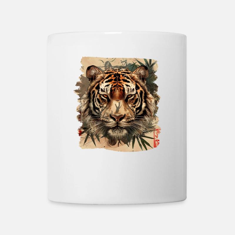 80s Retro Japanese Tiger - Mug - white
