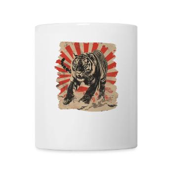 Tigre japonais rétro des années 80 - Mug blanc - blanc - Devant