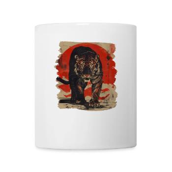 80er Jahre Retro Japanischer Tiger - Tasse - Weiß - Vorne