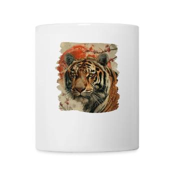 80er Jahre Retro Japanischer Tiger - Tasse - Weiß - Vorne