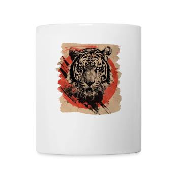 80er Jahre Retro Japanischer Tiger - Tasse - Weiß - Vorne