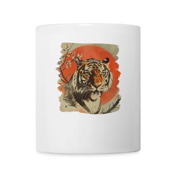 Tigre japonais rétro des années 80 - Mug blanc - blanc - Devant