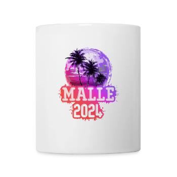 Malle 2024 Palmiers - Mug blanc - blanc - Devant