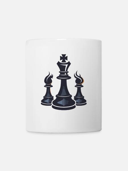 Schachfiguren Grafik - Tasse - Weiß