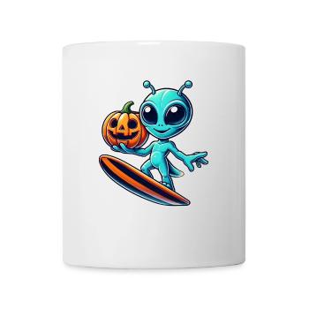 Halloween Alien Surfer Cute Alien Surf - Mug - white - Front