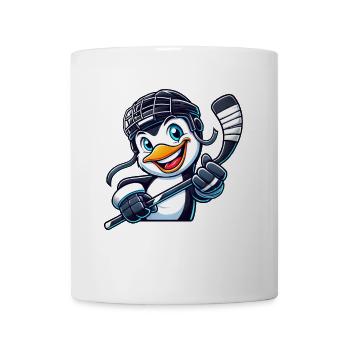 Pinguin Eishockeyspieler lustiges Eishockey Design - Tasse - Weiß - Vorne