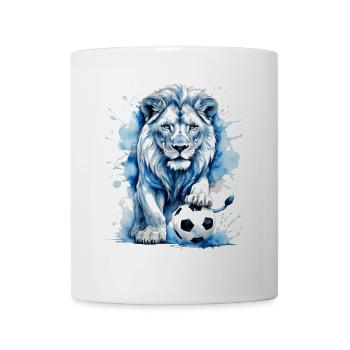 Lion Football Colourful Scotland Animal Design Print - Mug - white - Front