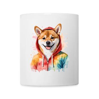 Shiba Inu Sweat à capuche chien drôle animal Design Print - Mug blanc - blanc - Devant