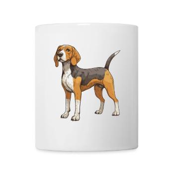 Beagle Hund - Tasse - Weiß - Vorne