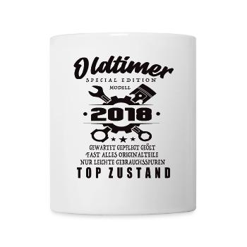 Oldtimer Special Edition Model 2018 Birthday - Mug - white - Front