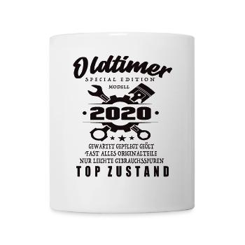 Oldtimer Special Edition Modell 2020 Geburtstag - Tasse - Weiß - Vorne