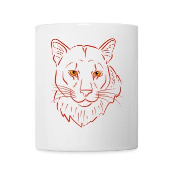 Prédateur de Bergloewe - Mug blanc - blanc - Devant