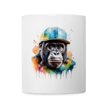 Gorille Snapback Cap Monkey Cool Animal Design Print - Mug blanc - blanc - Devant