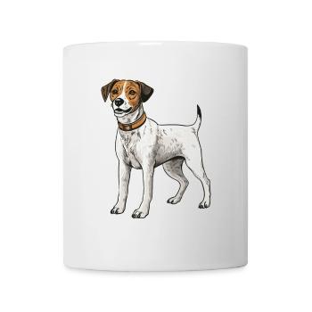 Jack Russel Terrier Hund - Tasse - Weiß - Vorne