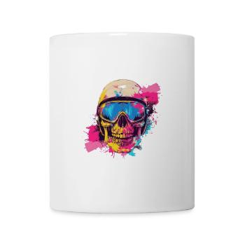 Ski Skeleton Ski Goggles Skull - Mug - white - Front