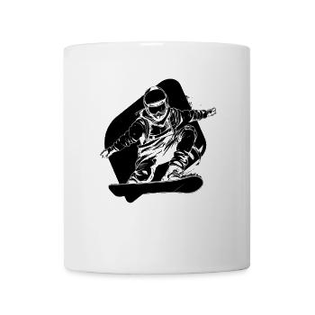Snowboarder Drawing - Mug - white - Front