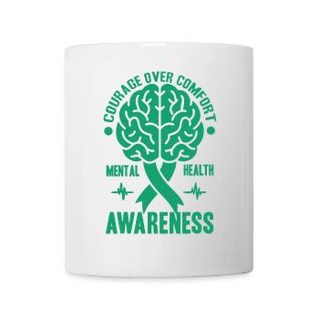 Aide pour la dépression - Panne mentale - Mug blanc - blanc - Devant