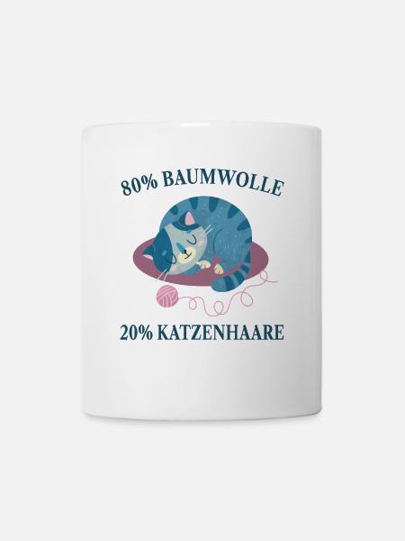 Chats, Poils de chat, Amoureux des chats, - Mug blanc - blanc