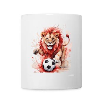 Lion Football Coloré Pologne Animal Design Print - Mug blanc - blanc - Devant