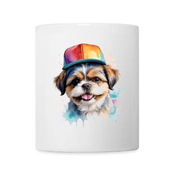 Shih Tzu Snapback Cap Chien Drôle Animal Print - Mug blanc - blanc - Devant