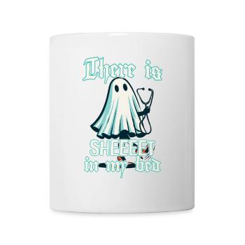 Drôles de fantômes disant dans mon lit Halloween - Mug blanc - blanc - Devant