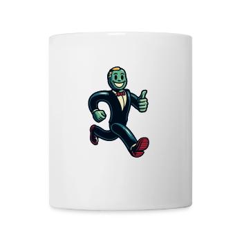 Retro Vintage Stil Halloween Zombie Kostüm Deko - Tasse - Weiß - Vorne