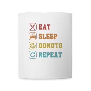 Eat Sleep Donuts Repeat Doughnut Glazed Maker - Mug blanc - blanc - Devant